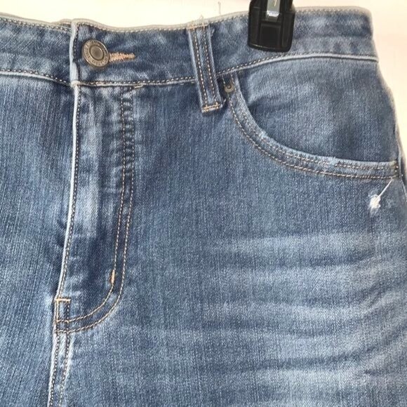 Time And Tru Womens 16 Petite High Rise Skinny Jeans Light Wash Distressed Denim - Picture 4 of 10